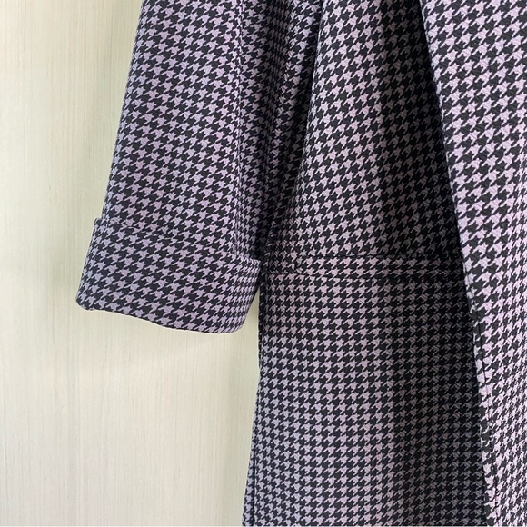 Maurices Women's Purple Houndstooth Open Front Blazer Jacket Large - Picture 3 of 7
